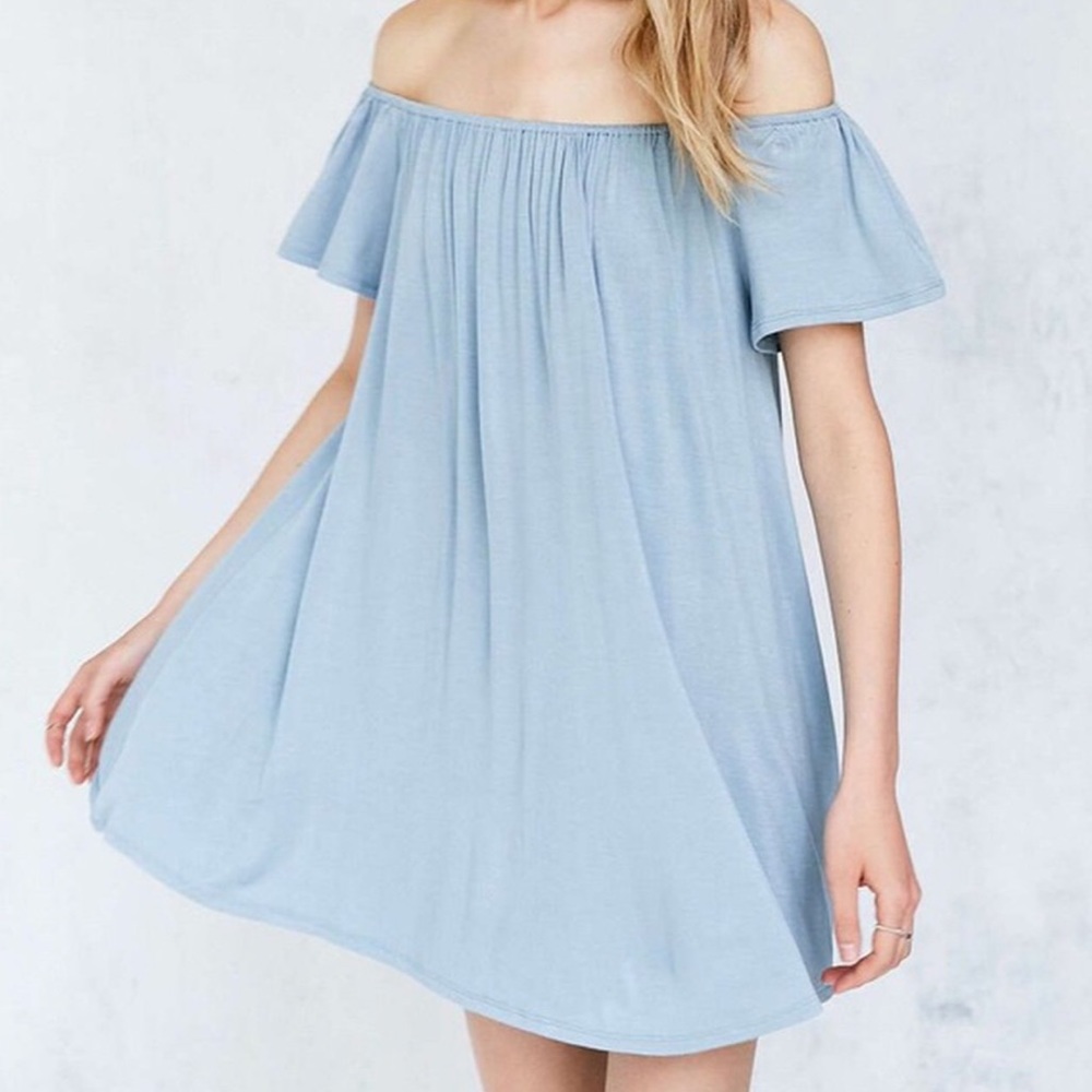 urban outfitters off the shoulder swing dress